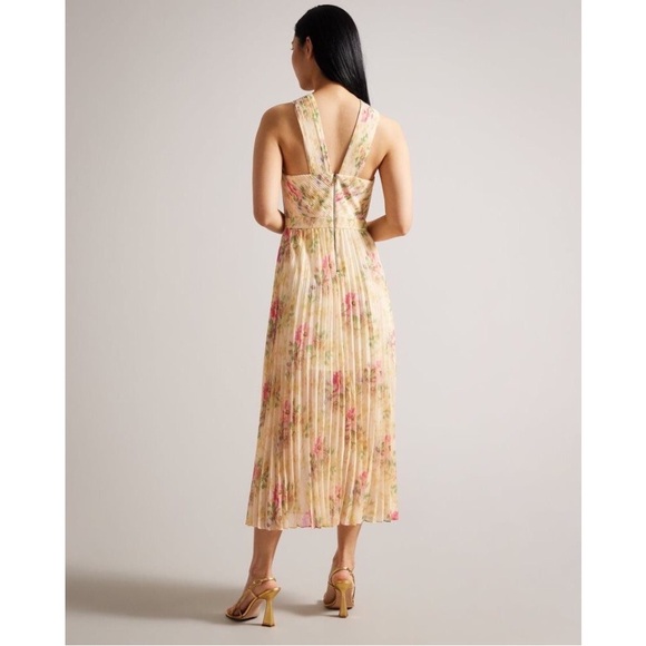 Ted Baker Amerah Cross Front Pleated Midi Dress Sz 6 NWT - Picture 2 of 11
